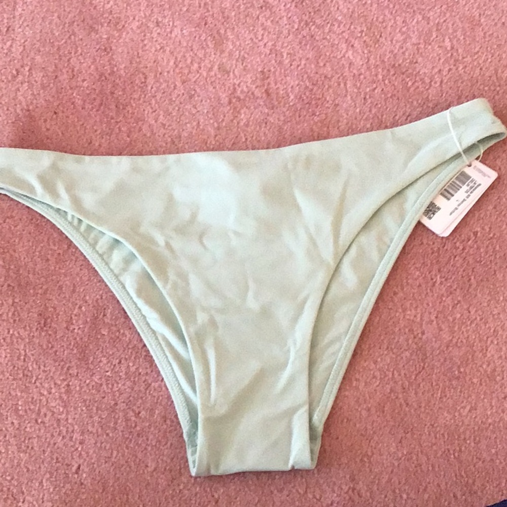 Lululemon athletics mint waterside mid rise skimpy bottom bikini swim la…